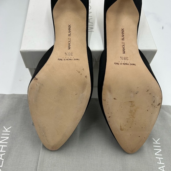 Manolo Blahnik Black Embellished Women's Mules size 38.5 made in Italy - Picture 8 of 9